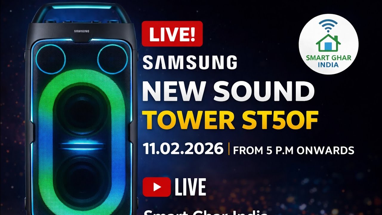 Samsung New Sound Tower ST50F Live Demo | Powerful Bass + Party Lights | Hindi Review