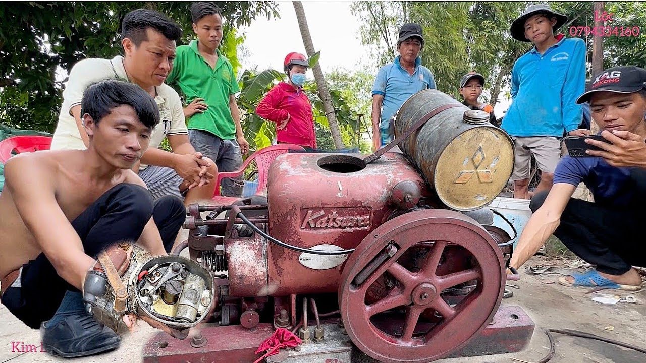 Cả xóm kéo lại coi Lộc Sửa Máy đúng Cổ.Người NHẬT bỏ phế liệu.