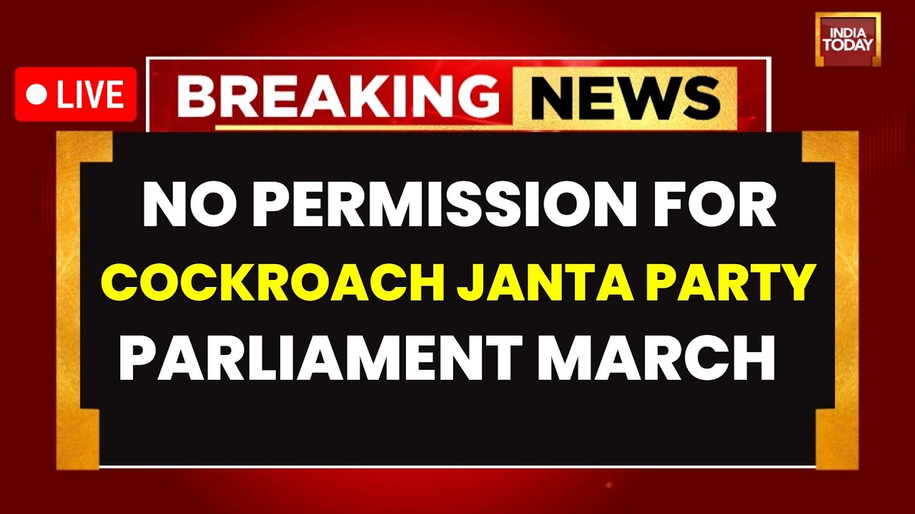 LIVE: No Police Permission For Cockroach Janta Party's March To Parliament | Chalo Sansad March