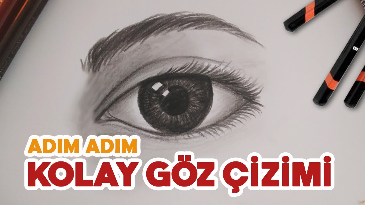 KOLAY KARAKALEM GÖZ ÇİZİMİ ! (Adım Adım Anlatarak) !