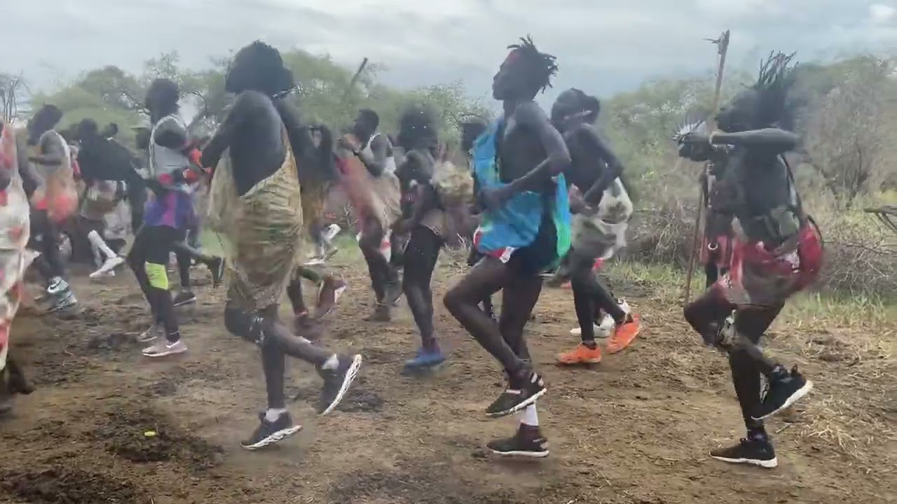 The murle tribe  in south sudan celebrate their new In the cultural  dance  attire 