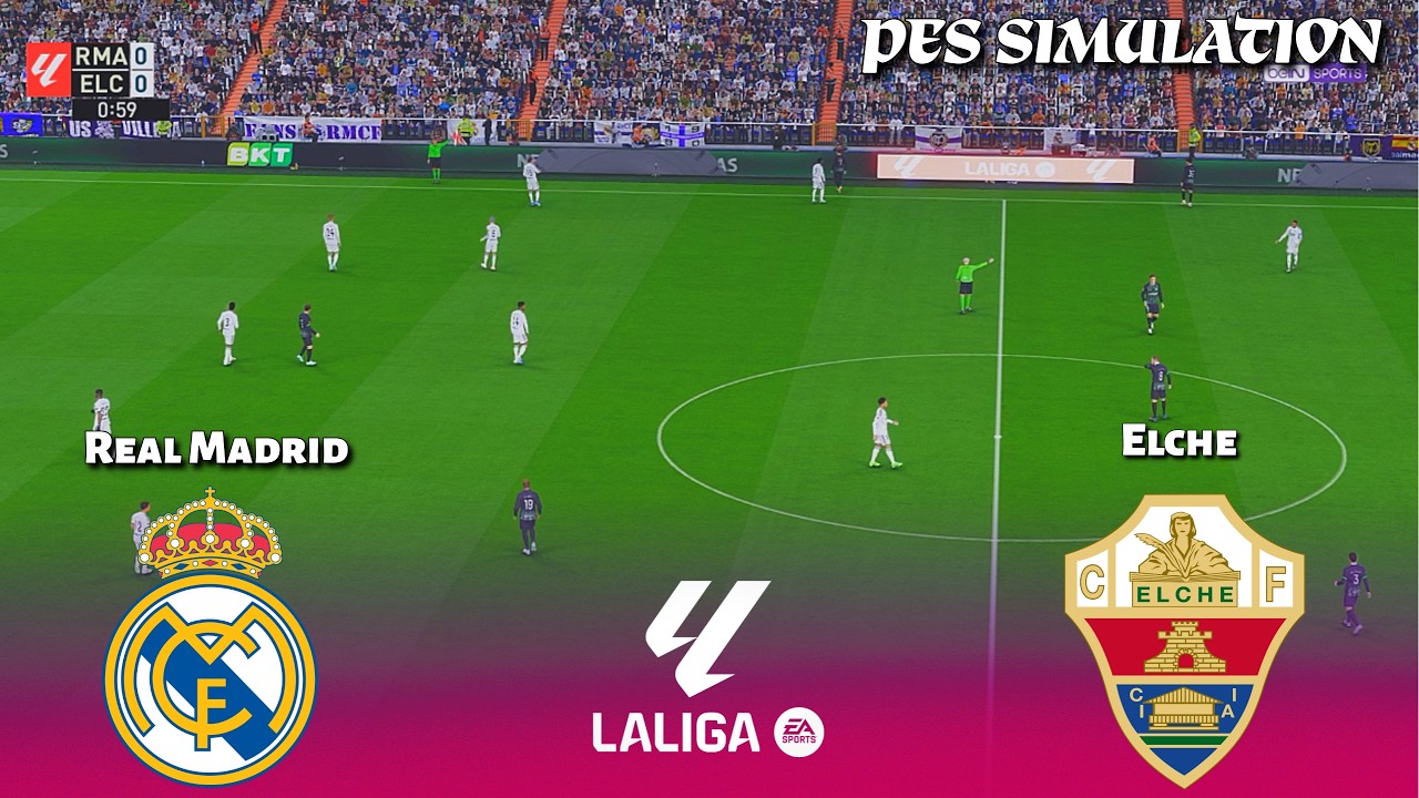 Real Madrid vs Elche CF | La Liga | Simulación de PES 2021