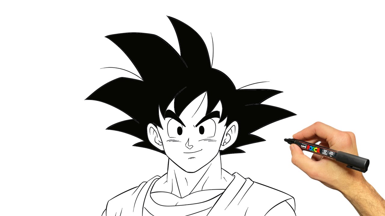 How to Draw Goku (Easy) | Step by Step Anime Drawing Tutorial