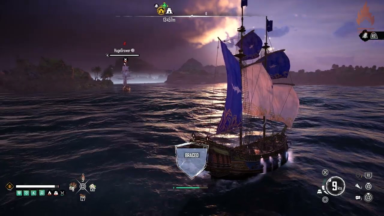 Skull and Bones - 21k Pieces of Eight Impossible Helm Wager (Just can't cross the line)