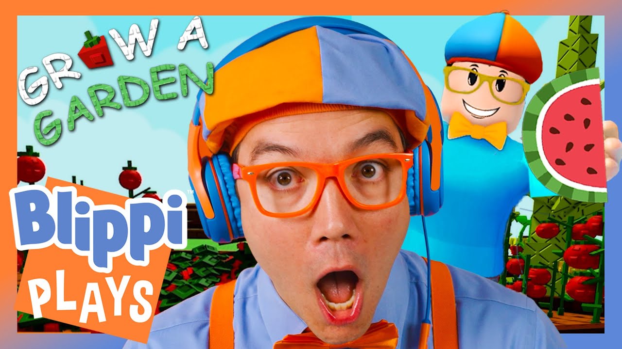 I Grow a Garden on Roblox! 🍅 Blippi Plays Roblox! 🎮 Video Games for Kids