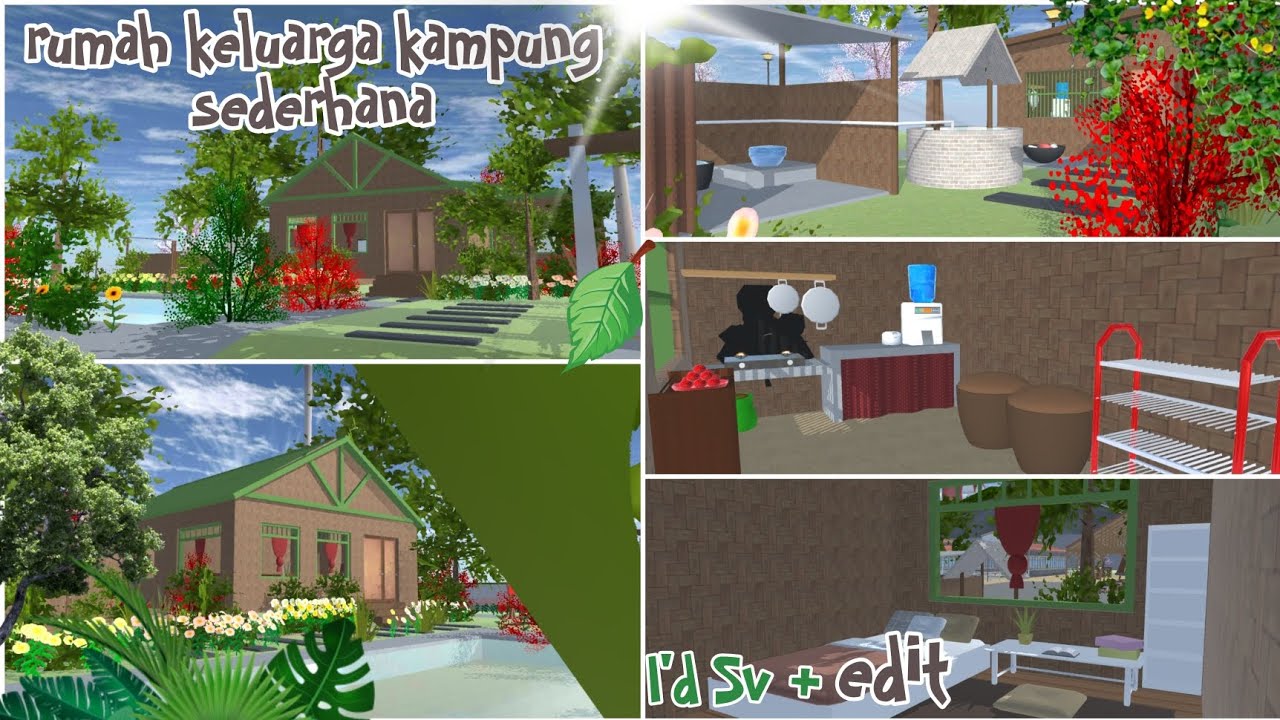 BAGI BAGI ID LAGI 🏠 | Rumah keluarga sederhana ala kampung [Id sv+edit] Sakura School Simulator ID