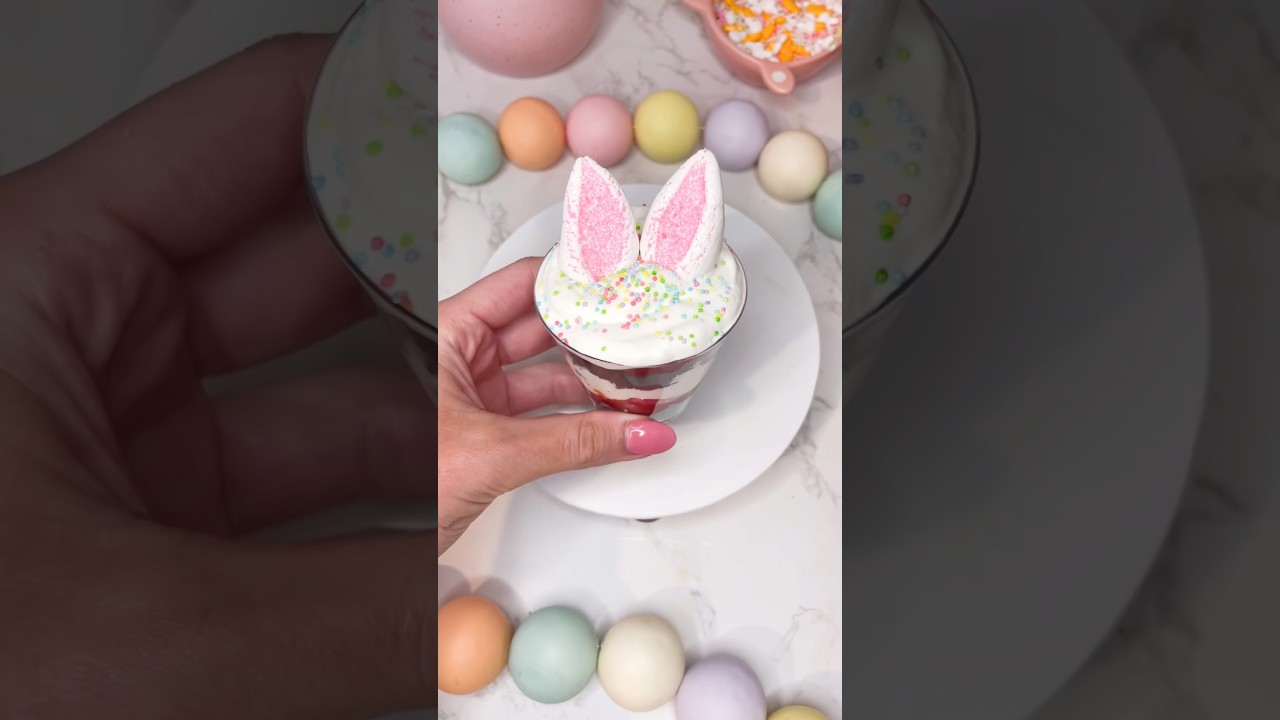 Easy Easter Dessert Cups 🍓🐰 