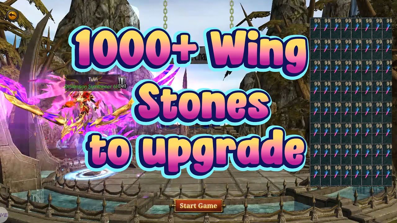 Used 1000 Wing Enhance Stones to Upgrade my wings in #MUMonarch