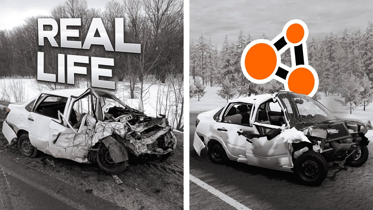 Аварии на реальных событиях в BeamNG.Drive #61