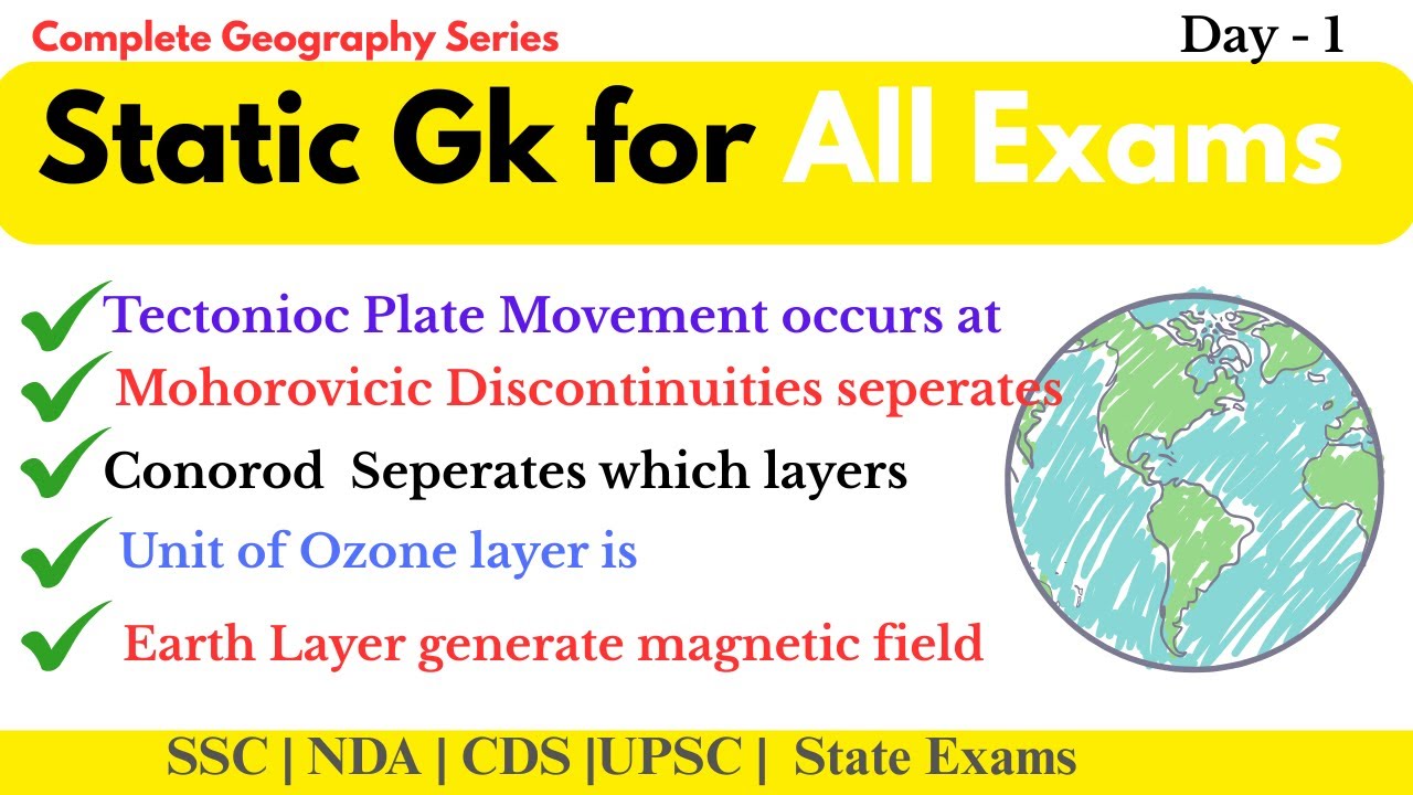 🌍 Complete Gk Series 2025 | Revision for SSC, UPSC, NDA#gk #geography #ssc