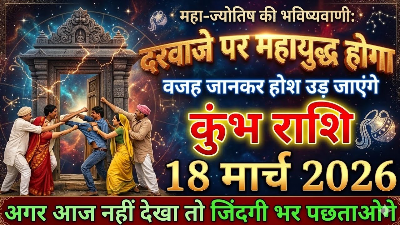 सावधान कुंभ राशि! 18 मार्च 2026 इतिहास की सबसे बड़ी घटना ⚡ आज नहीं देखा तो पछताओगे Aquarius Horoscope