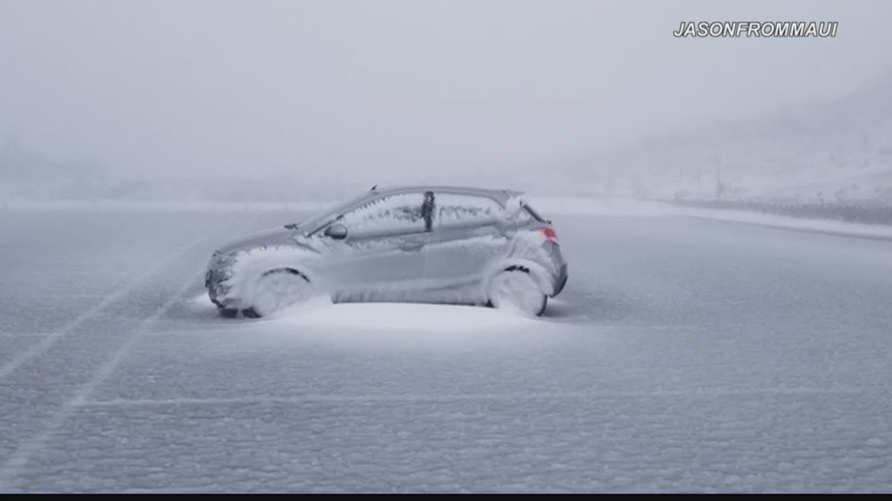 It's not every day an island in the middle of the Pacific Ocean gets snow!