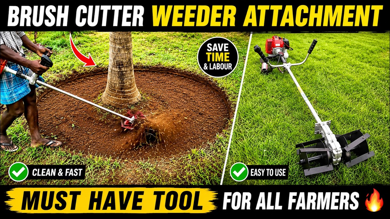 BRUSH CUTTER WEEDER ATTACHMENT | Must have this Machine for your Farm | Best Agriculture Tool