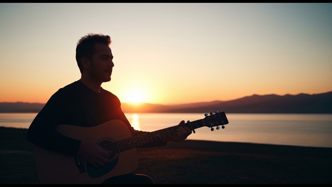 pov: you're watching the sunset by the ocean with your guitar