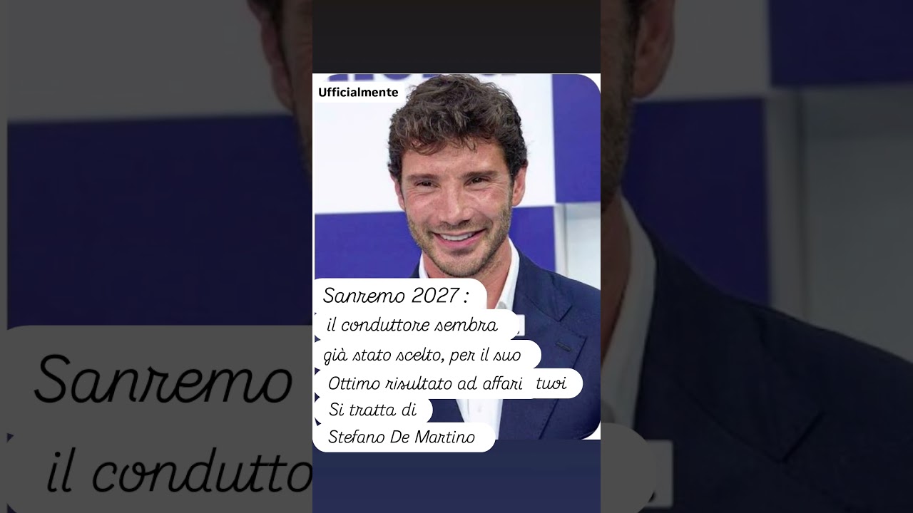 Sanremo del 2027 sembra gi&agrave; deciso #tv #vip #rai #rai1 #sanremo #show #festival #stefanodemartino
