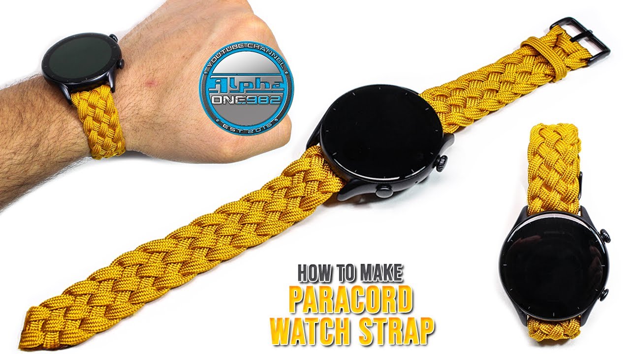 Как сделать ремешок для часов из паракорда - Браслет для часов - Умные часы - Урок по плетению из...