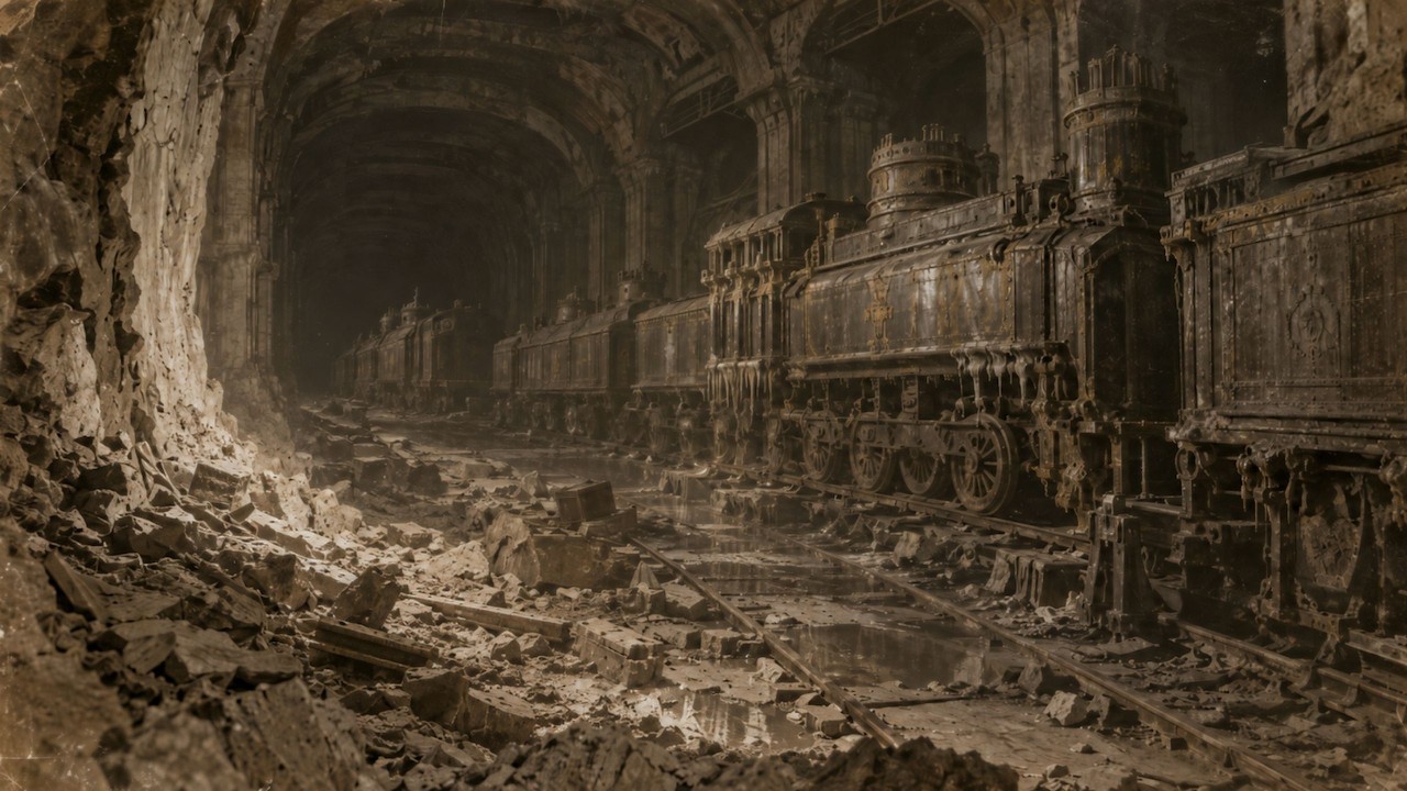 Underground Tunnel with Trains of an Ancient Civilization Discovered in the Taiga