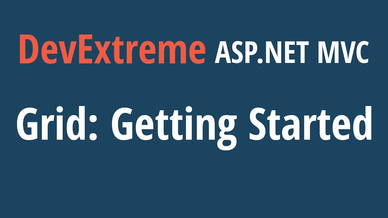 DevExtreme ASP.NET MVC Grid: Getting Started