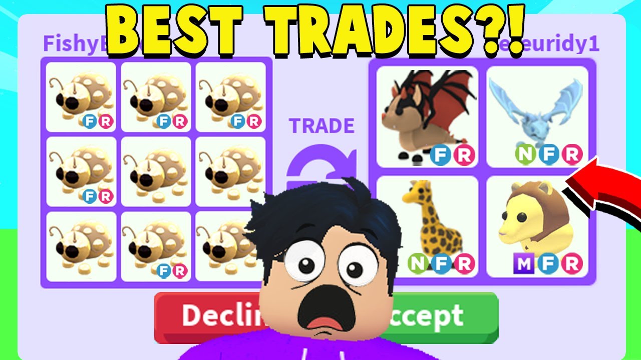 Trading 9 GOLDEN LADYBUGS in A RICH ADOPT ME SERVER! (BEST TRADES)