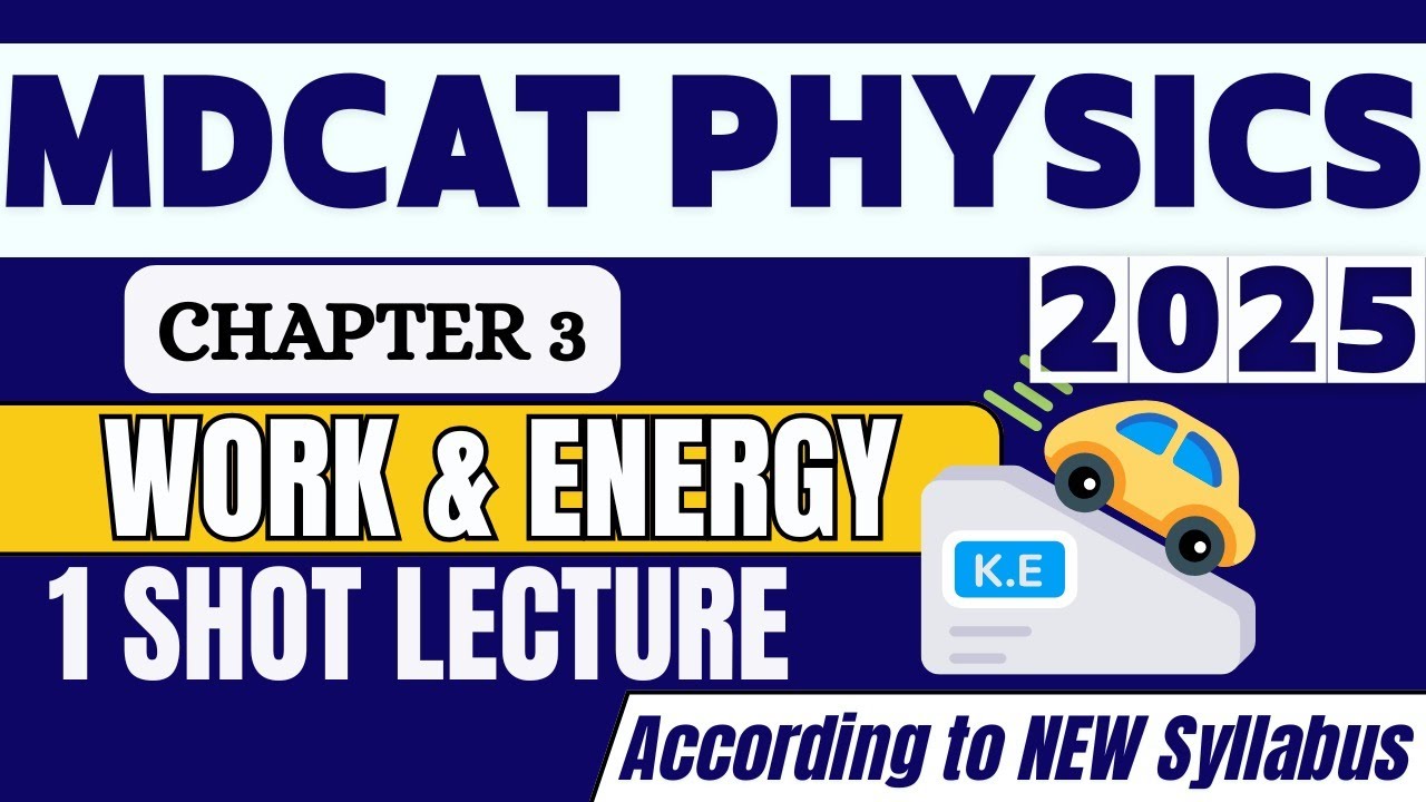 MDCAT Physics lectures 2025 Work and Energy 1 Shot I Work and Energy MDCAT Lecture I MDCAT Physics