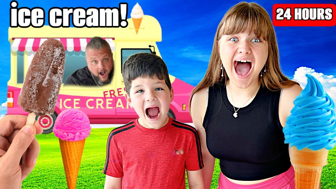 Eating Only Ice Cream for a Day! (Family Challenge)