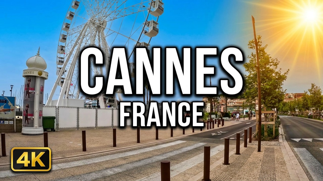 🇫🇷 France📍 Cannes Walking Tour — From the Casino to the Panoramic Hill and Back Along the Seaside