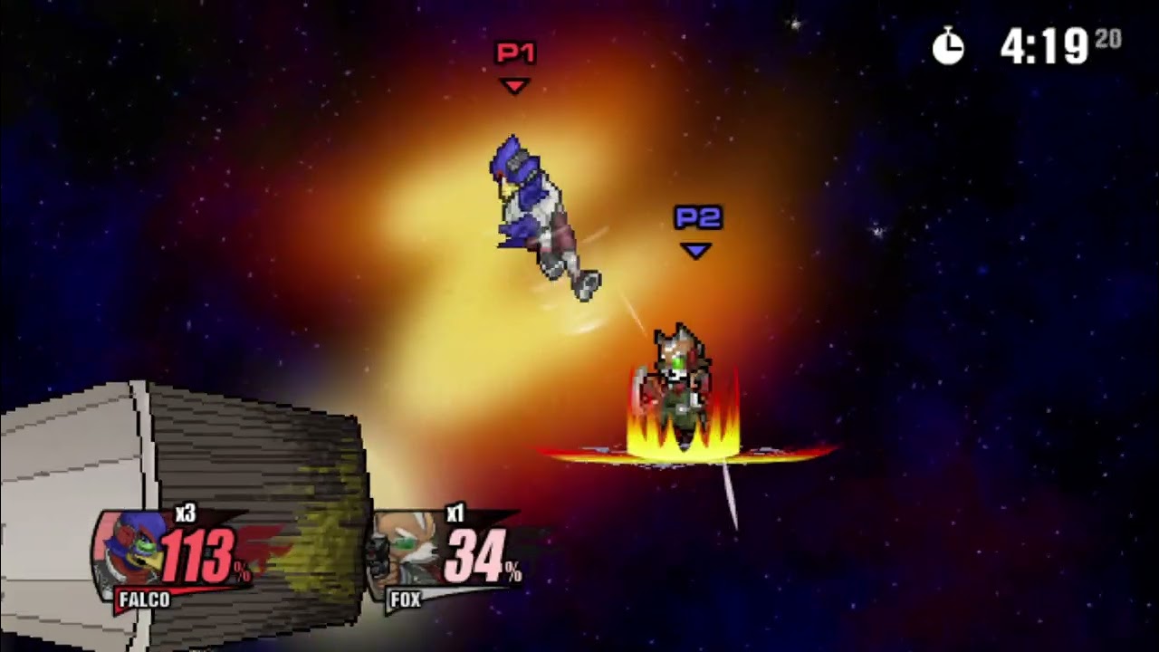 SSF2-[3 STOCK BATTLE] FALCO vs FOX