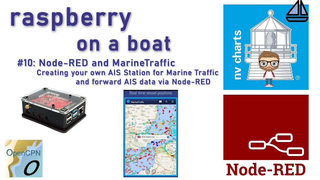 raspberry on a boat #10: Node-RED and MarineTraffic  Creating your own AIS Station for MarineTraffic