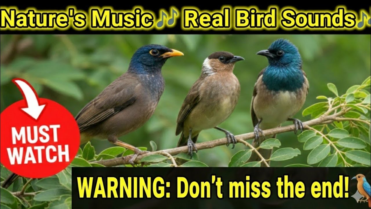 Nature's Music: Peaceful Bird Gathering (Must Watch Till End!) 🦜🎶
