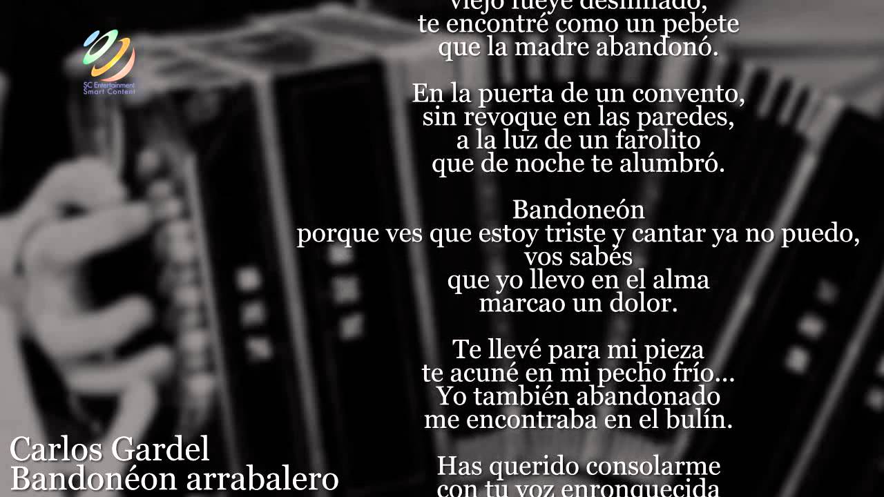 Carlos Gardel - Bandoneón arrabalero (Letra_Lyrics)