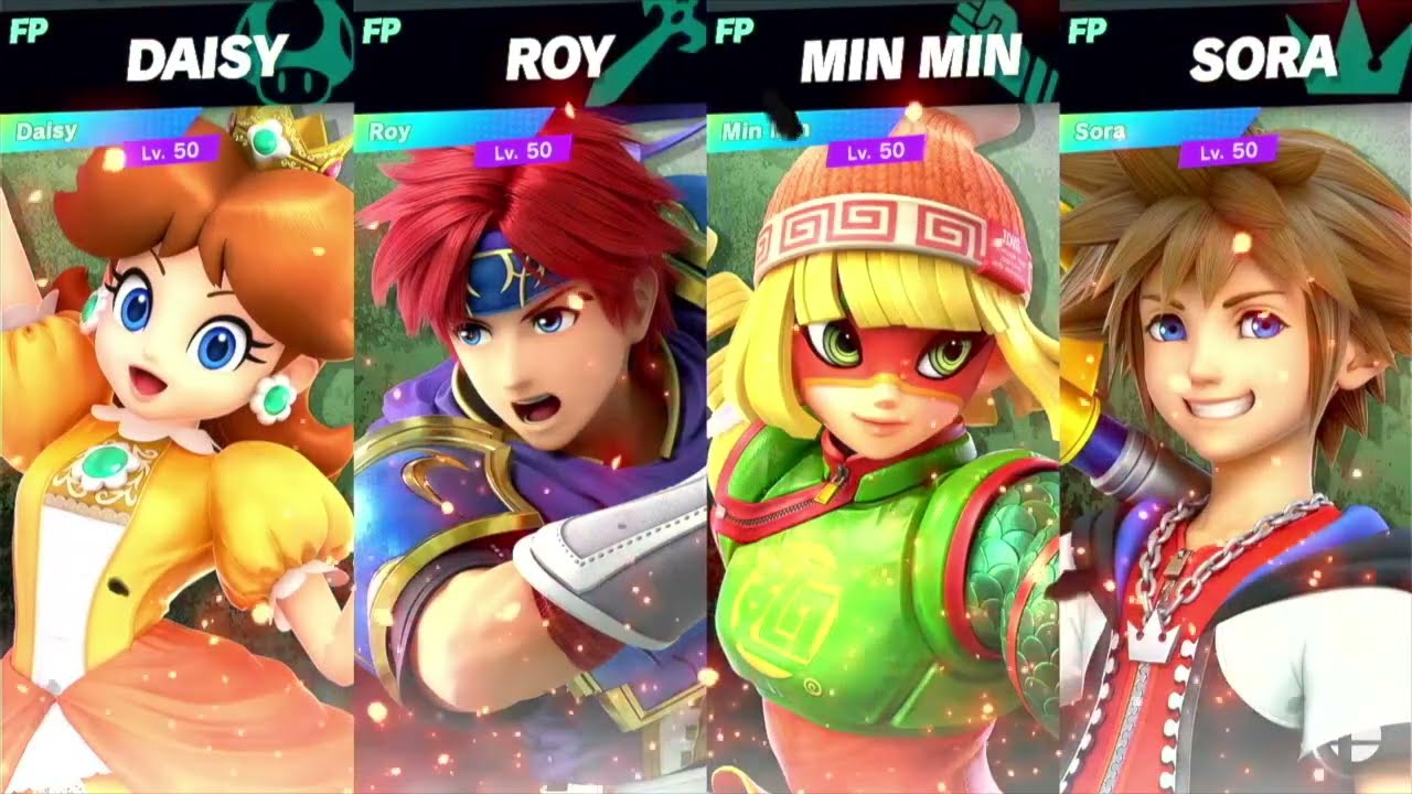 Super Smash Bros Ultimate Amiibo Fights 11pm Finals Daisy v Roy v Min Min v Sora