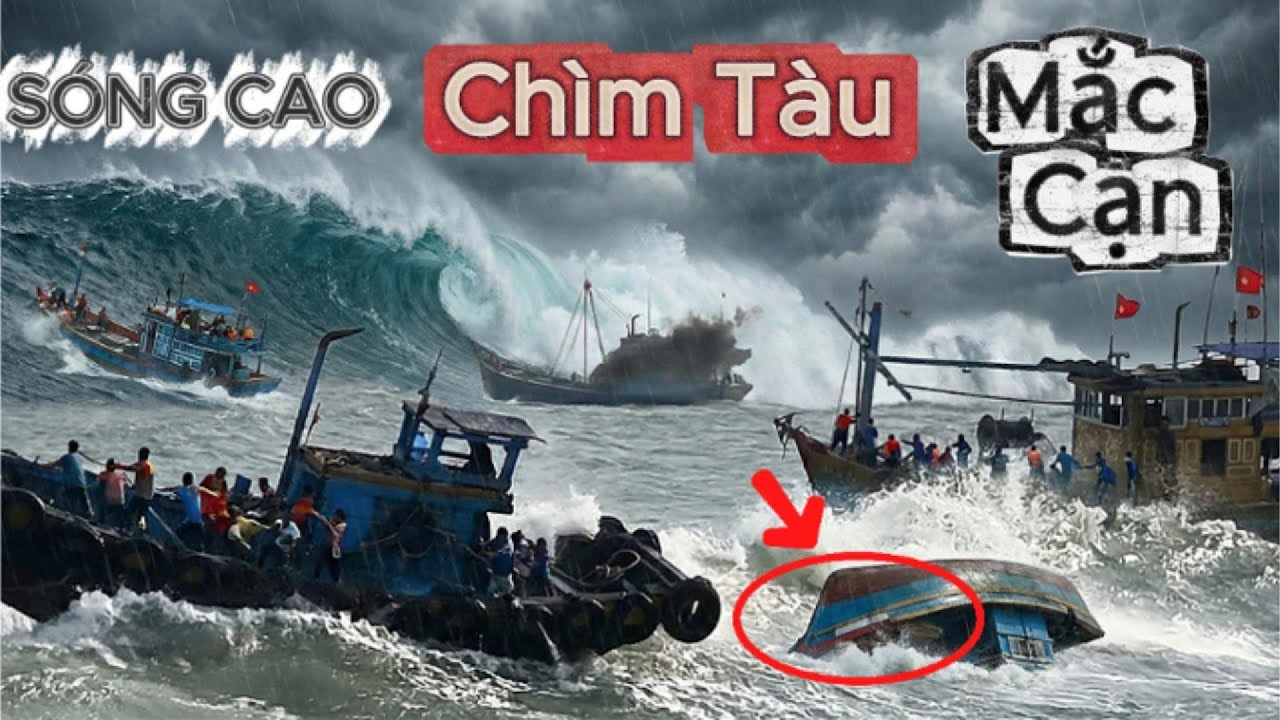 Sóng Lớn Chìm Tàu Mắc Cạn || Nguy hiểm Rình Rập Tàu Thuyền Ngư Dân Biển Lagi Khi Ra Vào Cảng Biển