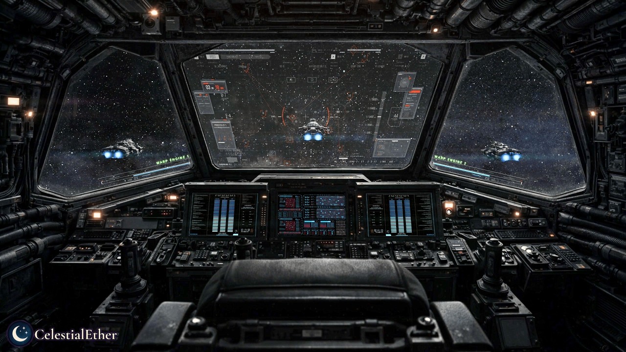 Deep Space Cockpit • Starship Ambience for Deep Sleep • 6 Hours • 4K