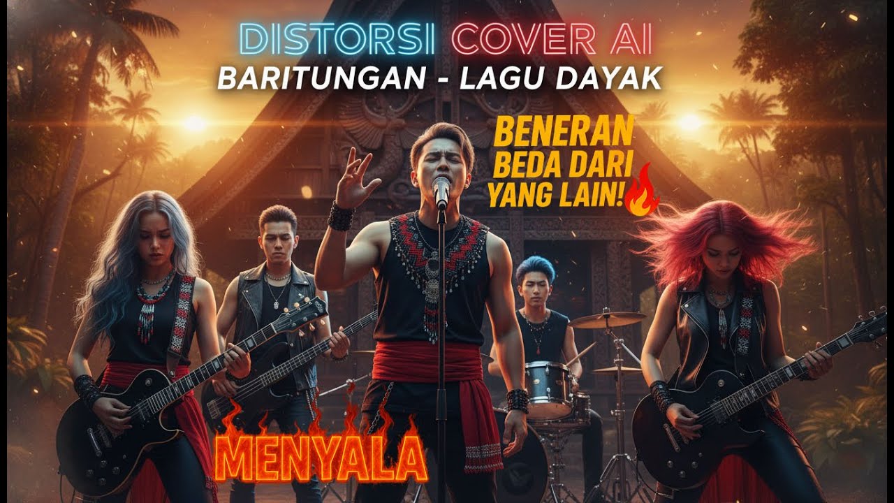 BARITUNGAN – LAGU DAYAK | Versi ROCK Penuh Energi & Emosi (Distorsi Cover)