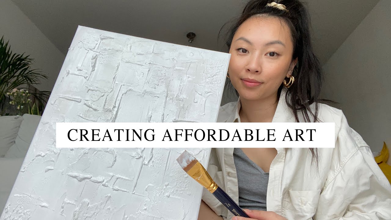 Making Minimal Art for under $10 ! 🎨  Supplies from Poundland/Dollar Tree | DIY Filler Spackle Art
