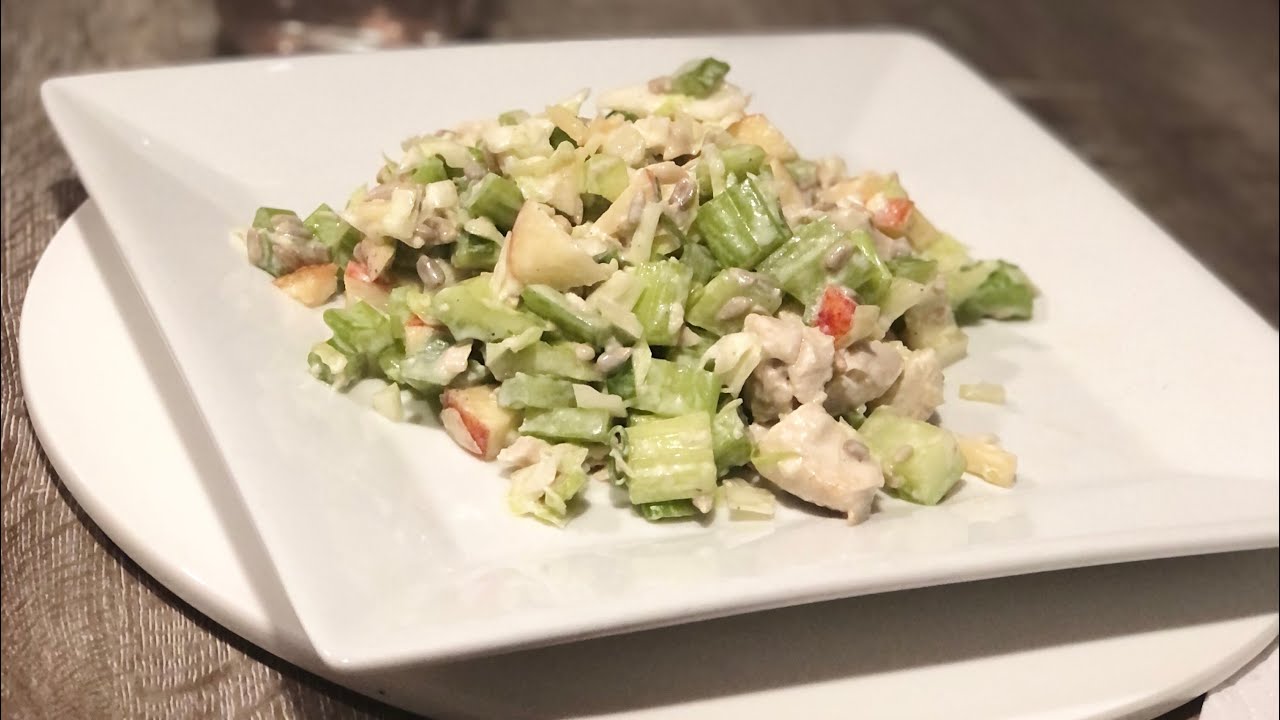 HEALTHY 🥗Chopped Apple Chicken Salad 🤤 #applesalad #choppedsalad #celery