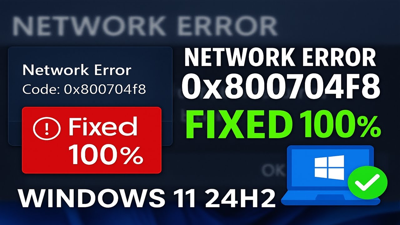 Исправление сетевой ошибки с кодом 0x800704f8 в Windows 11 24 часа в сутки, 24 часа в сутки | 100...