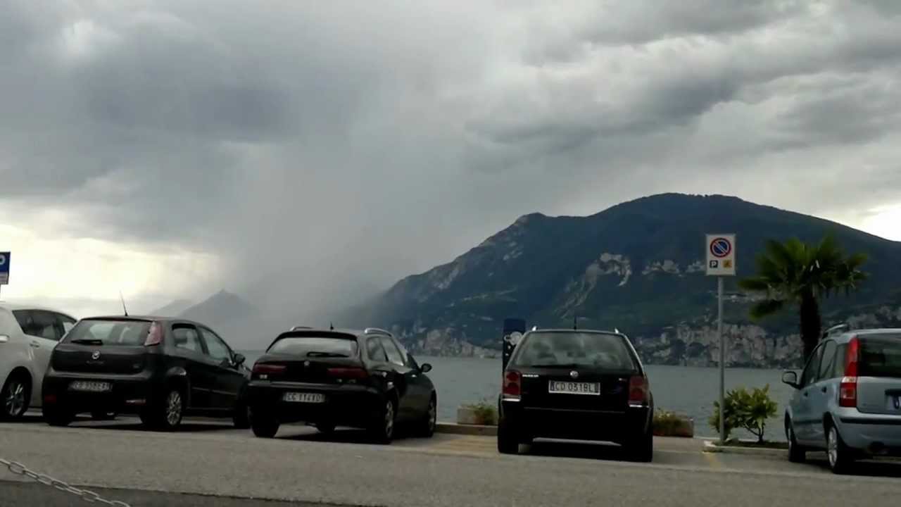 Brenzone Garda lake Italy storm