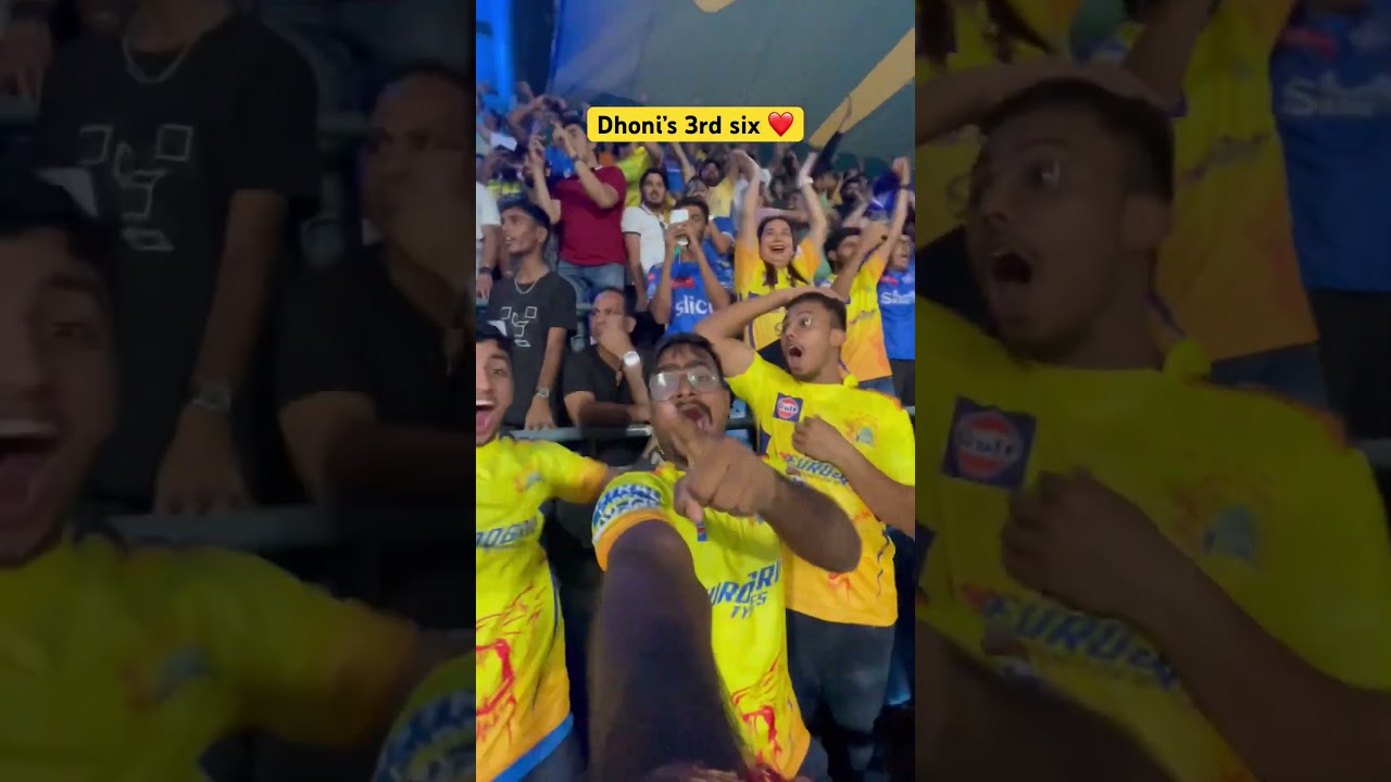 Our reaction on Dhoni&rsquo;s Six !! IPL MI Vs CSK #ipl #dhoni #mivscsk #shorts #viral