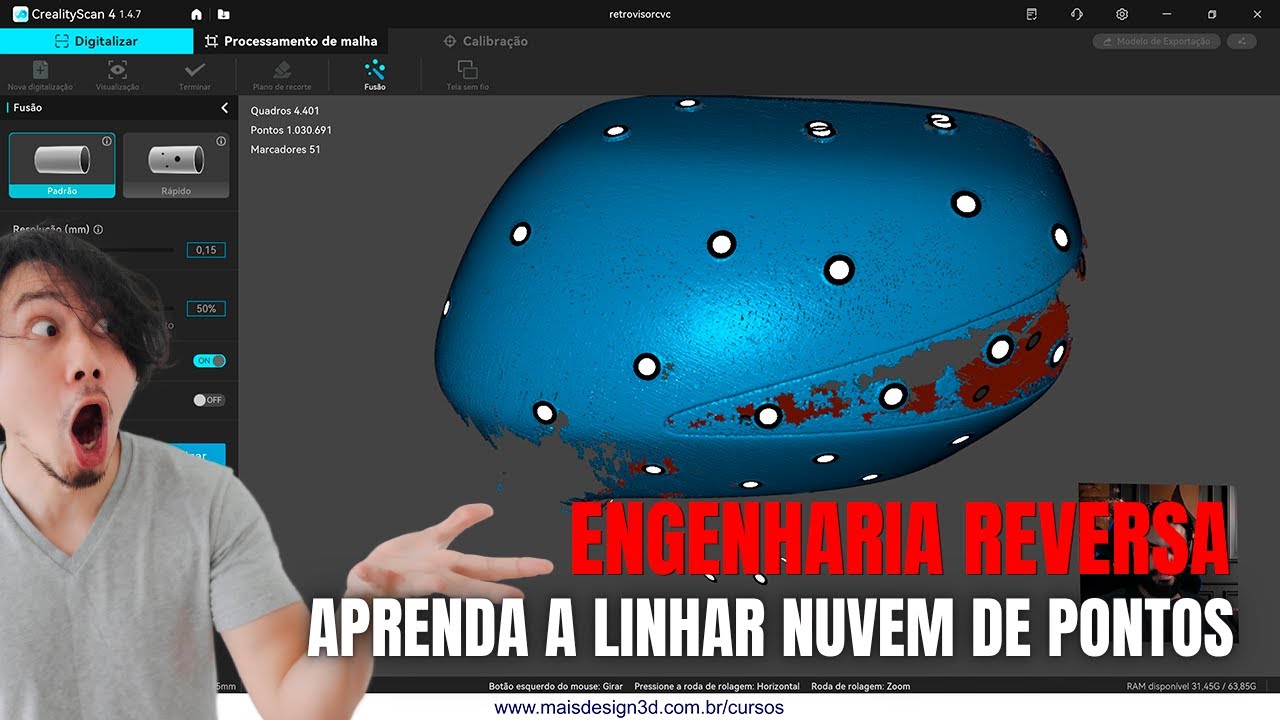 COMO ALINHAR NUVEM DE PONTOS COM O CREALITYS CAN