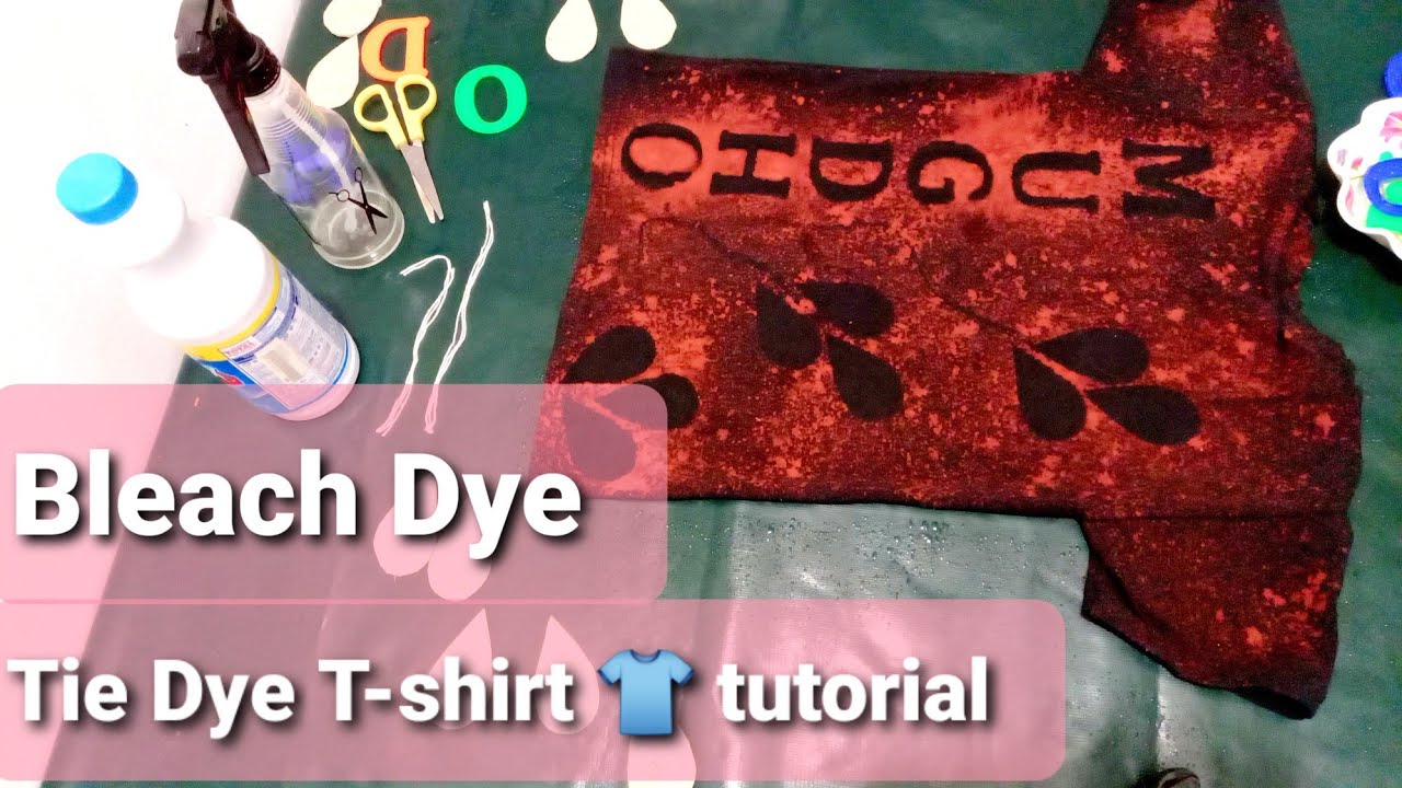 Easy Reverse Dye Tutorial: How to Tie Dye Your Name on a T-shirt | Easy Bleach Dye Techniques |