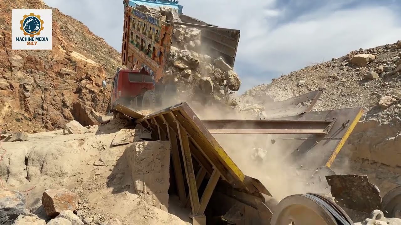Unbelievable 🚨 INSIDE GIANT JAW CRUSHER! Tons of Rocks Crushed 💥crusher #crushingmachine