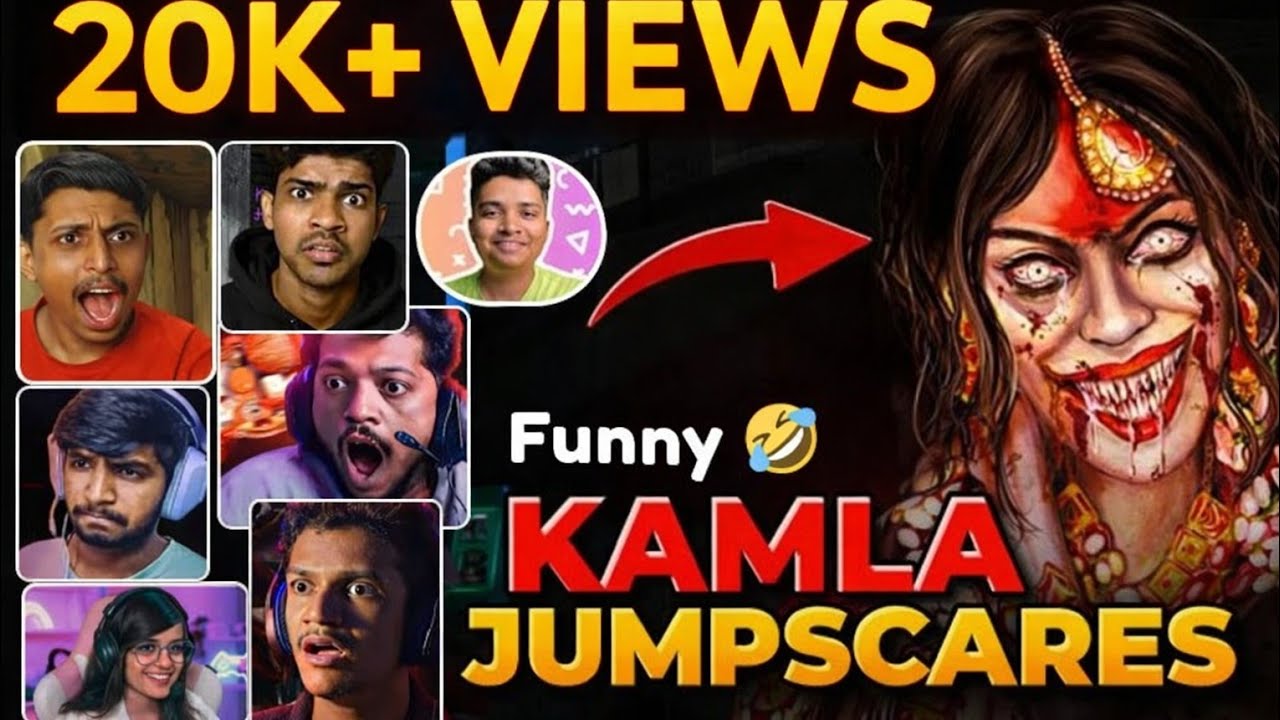 Kannada Gamers reaction to KAMLA Jumpscares 👻l Funny moments 🤣 l@PAKALEGAMER 