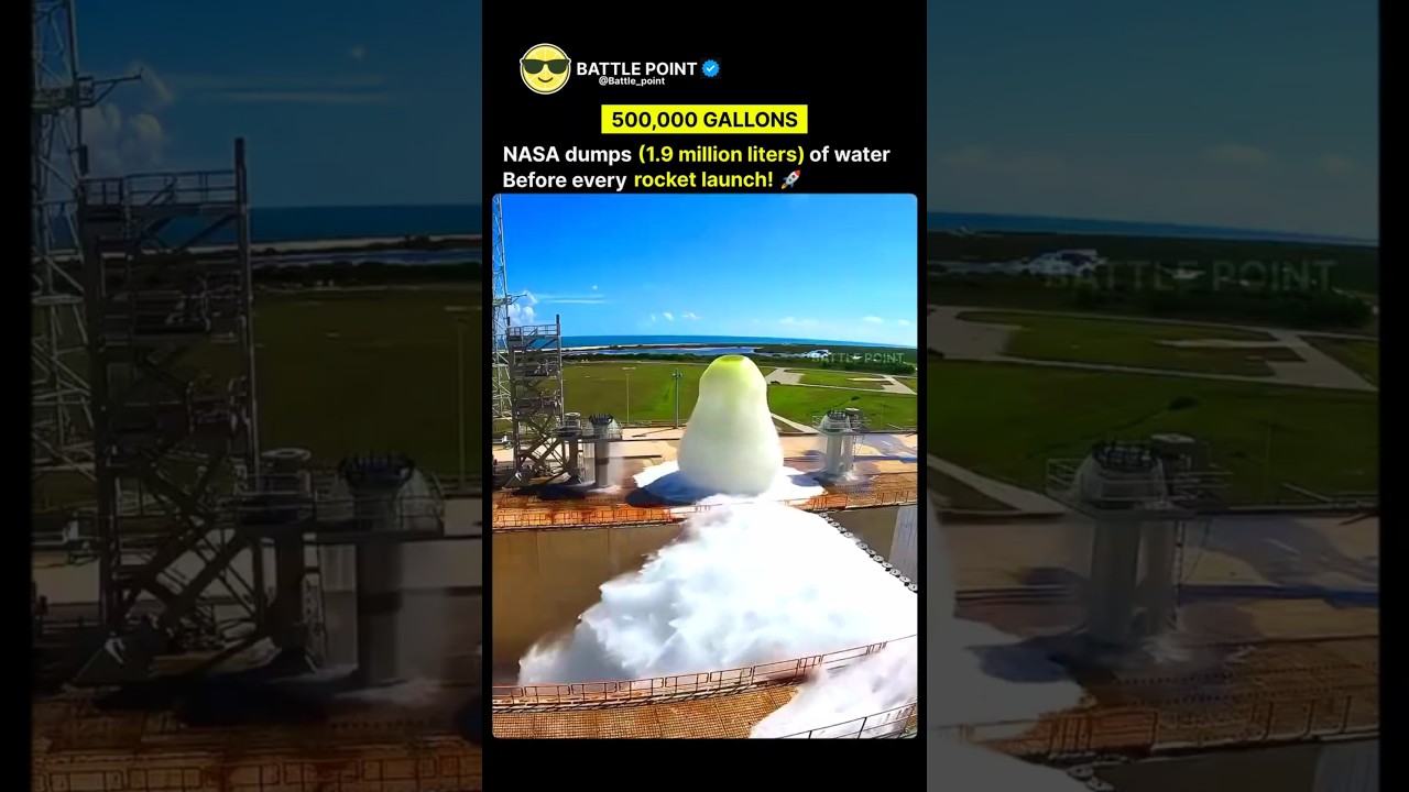 Why NASA Dumps 500,000 Gallons (1.9 Million Liters) of Water Before Every Rocket Launch! 🚀💦