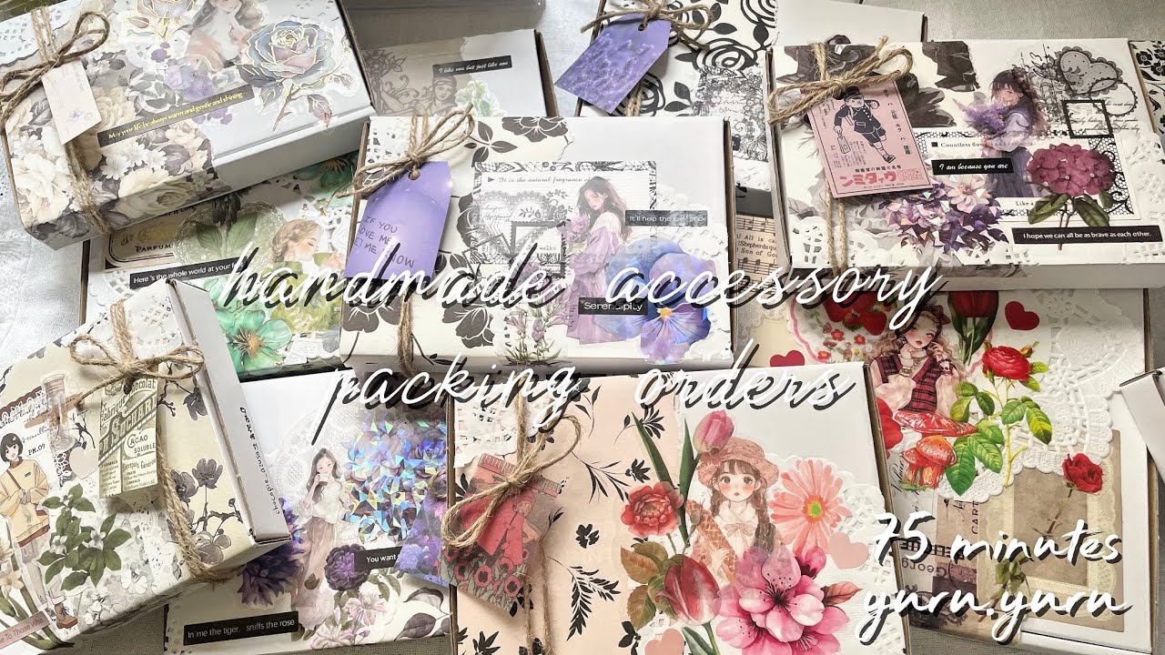 【梱包動画】4月の第二回お家でマルシェ梱包3🎀#ハンドメイド 睡眠用 #作業用 #ハンドメイド #asmr #handmade #smallbusiness #jewelry