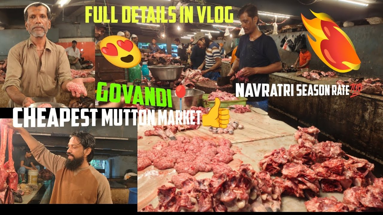 Navratri Seasons Rate Govandi Cheapest Mutton Market💯 || FULL DETAILS IN VLOG 👍
