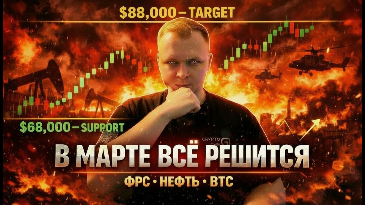В МАРТЕ ВСЁ РЕШИТСЯ: БИТКОИН НА ГРАНИ | НЕФТЬ, ФРС И КРИПТОРЫНОК ПЕРЕД РЕШАЮЩИМ МОМЕНТОМ