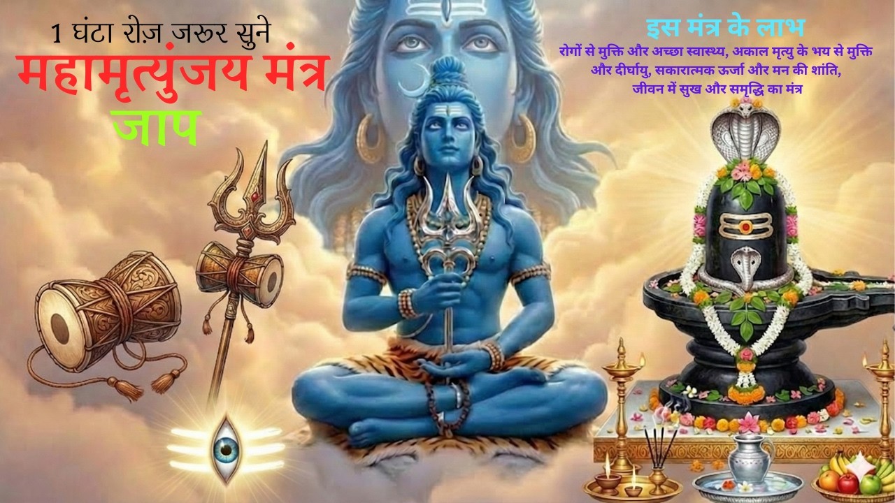 महामृत्युंजय मंत्र | 1 घंटा जाप | Maha Mrityunjaya Mantra | 1 Hour Jaap | Most Powerful Shiva Mantra