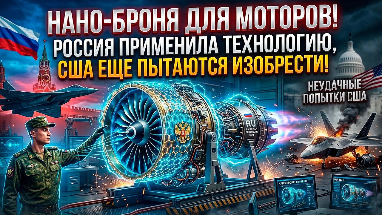 НАНО-БРОНЯ ДЛЯ МОТОРОВ! Россия применила технологию, которую США только пытаются изобрести!