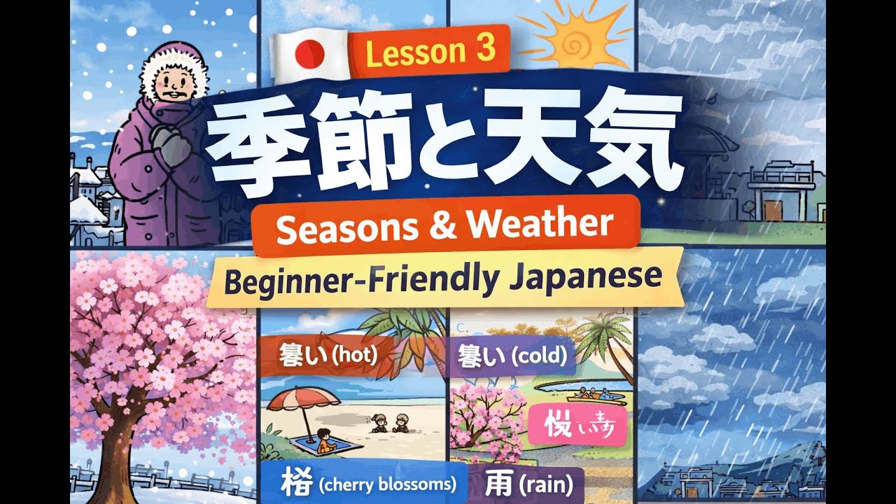 👉 Japanese Seasons & Weather Part 5 | 冬はとても寒くなります | Lesson 3.2 | TD Nihongo Hub